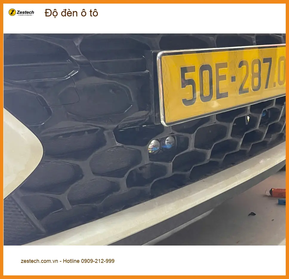 Anh Quang độ đèn Hyundai Santa Fe tại Thủ Đức vì đèn zin yếu, không đủ sáng. ảnh thực tế 2