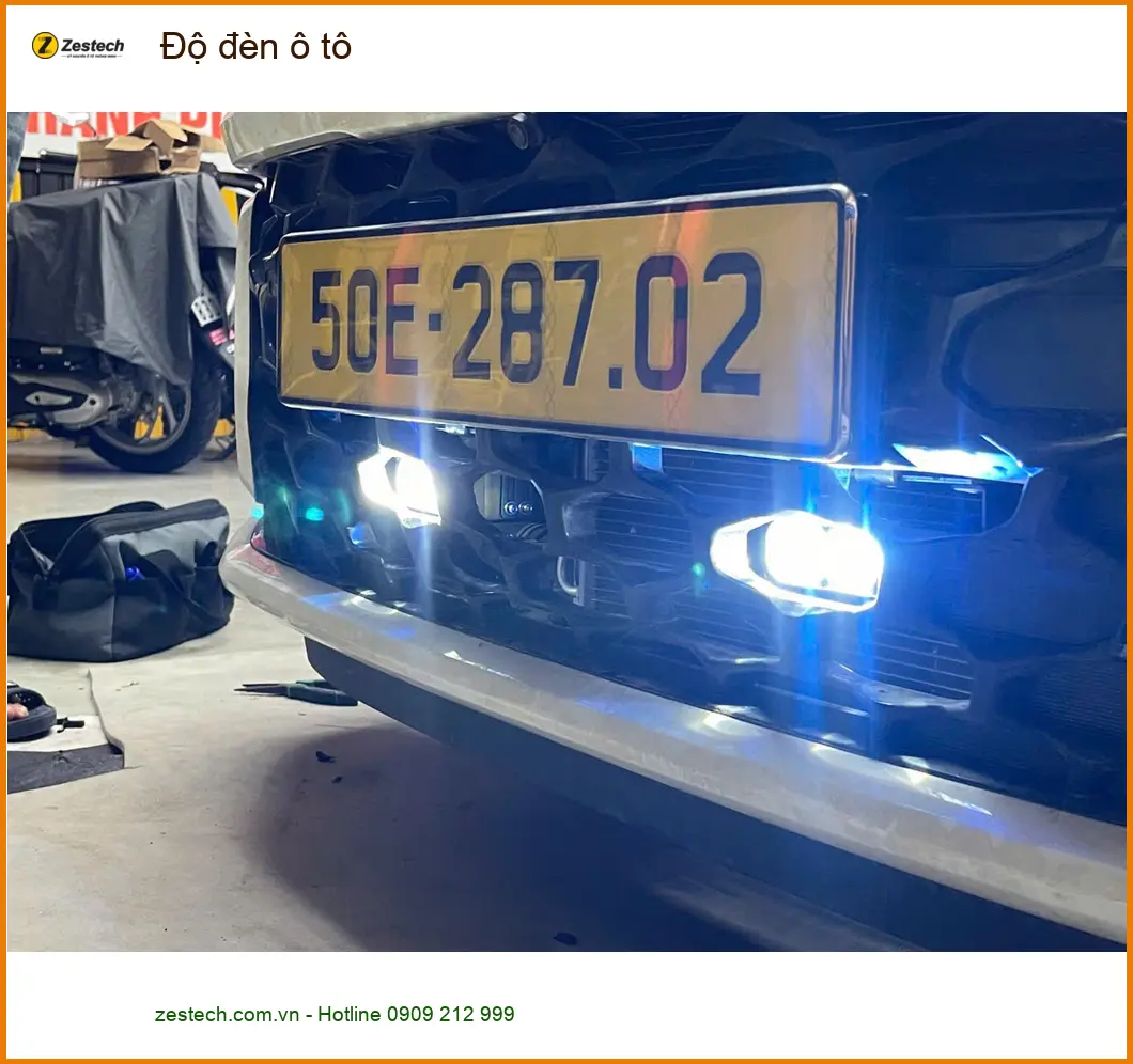 Anh Tấn độ đèn ô tô Hyundai Accent tại Nhà Bè vì đèn zin quá tối ảnh thực tế 3