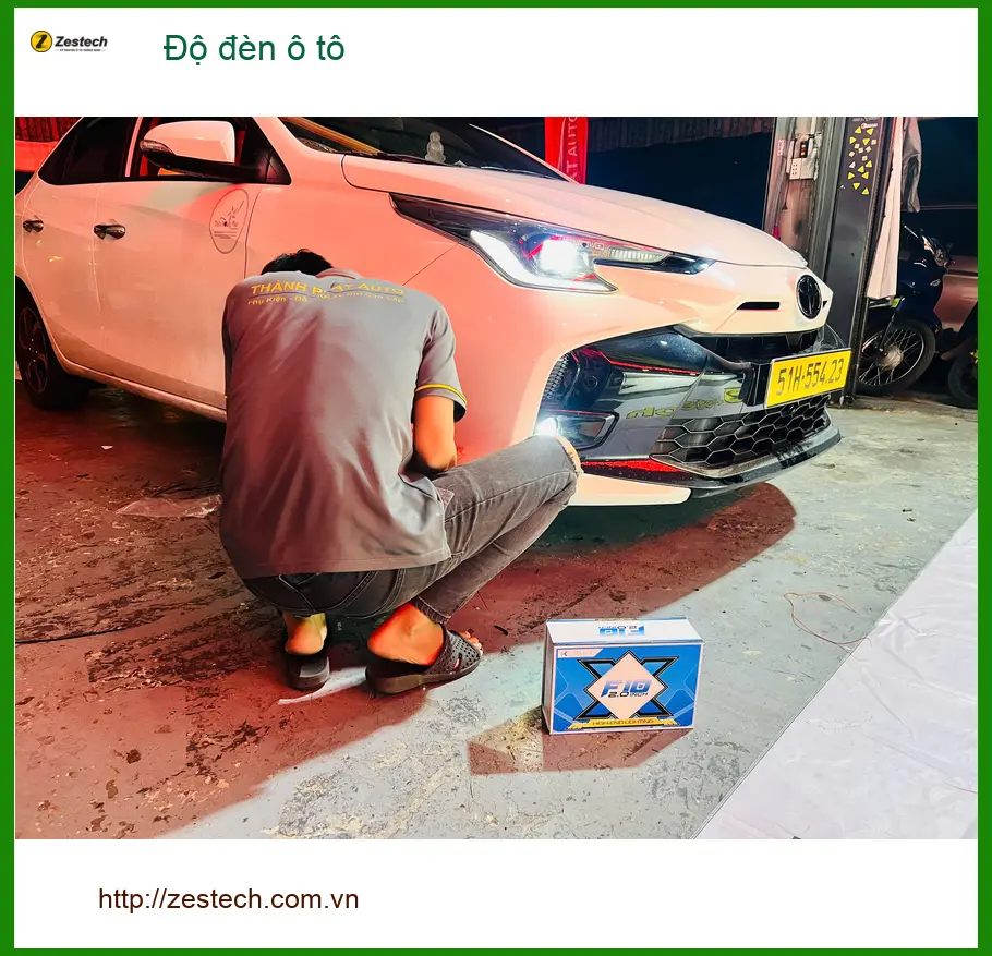 Anh Khải độ đèn ô tô cho Hyundai Creta tại Củ Chi để tăng cường tầm nhìn ban đêm ảnh thực tế 5