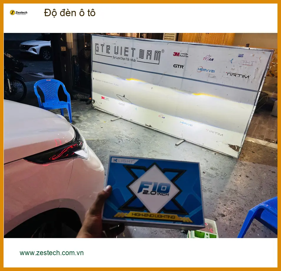 Anh Khang độ đèn ô tô Hyundai Accent tại Quận Thủ Đức để cải thiện tầm nhìn tối ảnh thực tế 2