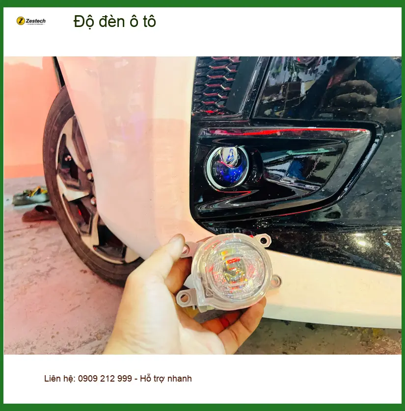 Anh Khang độ đèn ô tô Hyundai Accent tại Quận Thủ Đức để cải thiện tầm nhìn tối ảnh thực tế 5