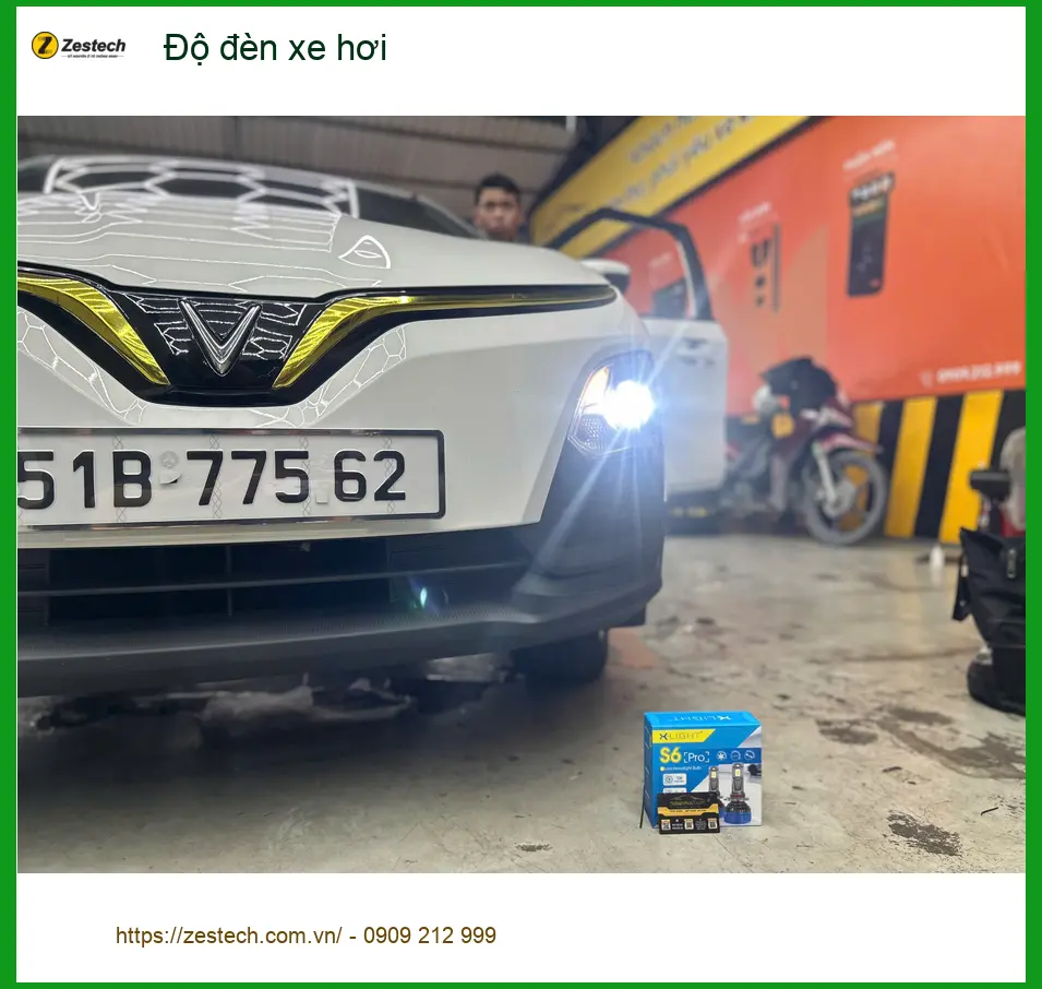 Anh Khang độ đèn xe hơi Hyundai Creta tại Nhà Bè vì đèn zin không đủ sáng ảnh thực tế 2
