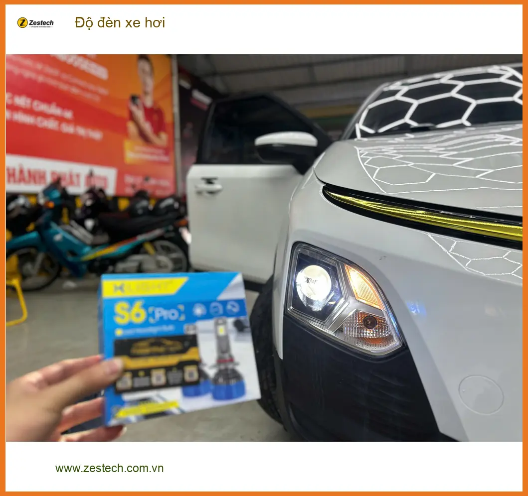 Anh Khải độ đèn xe hơi Hyundai Creta Quận Gò Vấp lái xe an toàn đêm ảnh thực tế 2