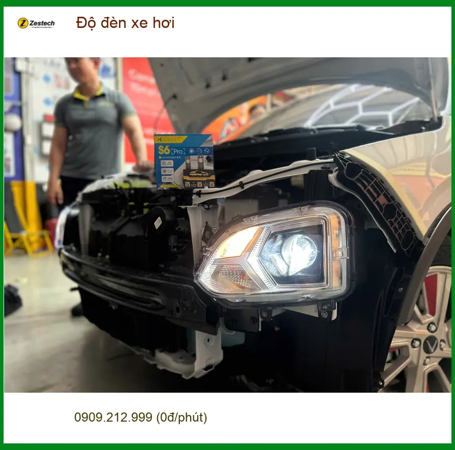 Anh Khải độ đèn xe hơi Hyundai Creta Quận Gò Vấp lái xe an toàn đêm ảnh thực tế 4