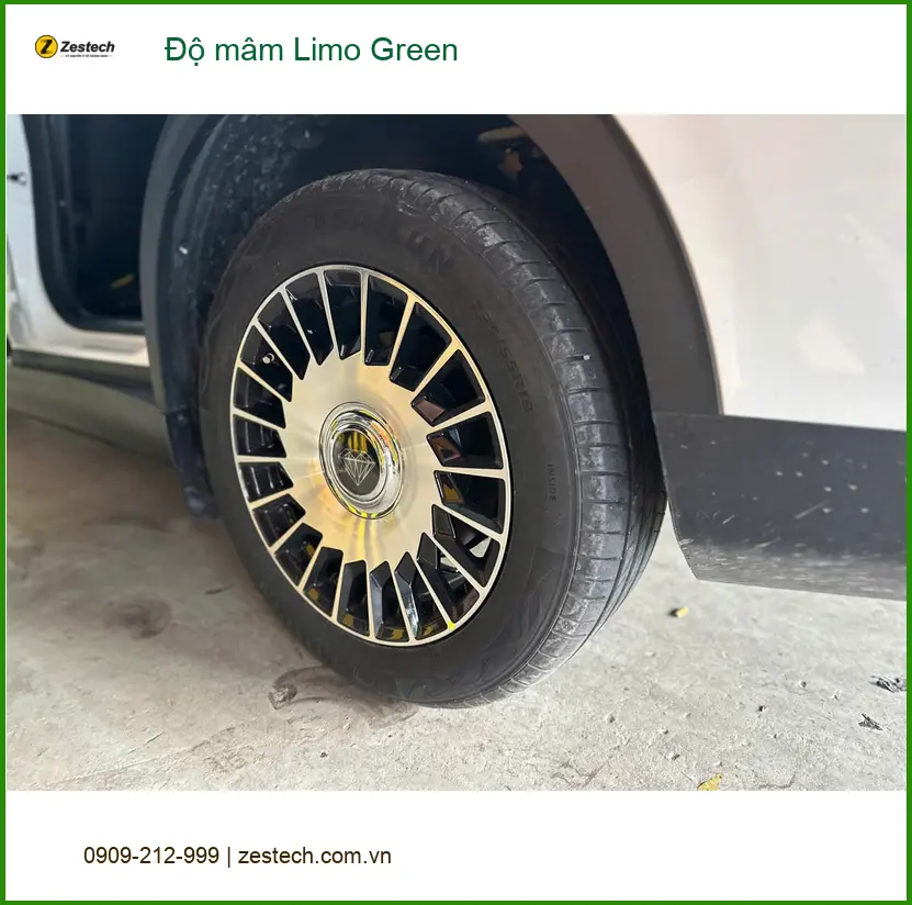 Anh Huy độ mâm Limo Green cho Hyundai Accent tại Quận 5 để xe trông thể thao hơn