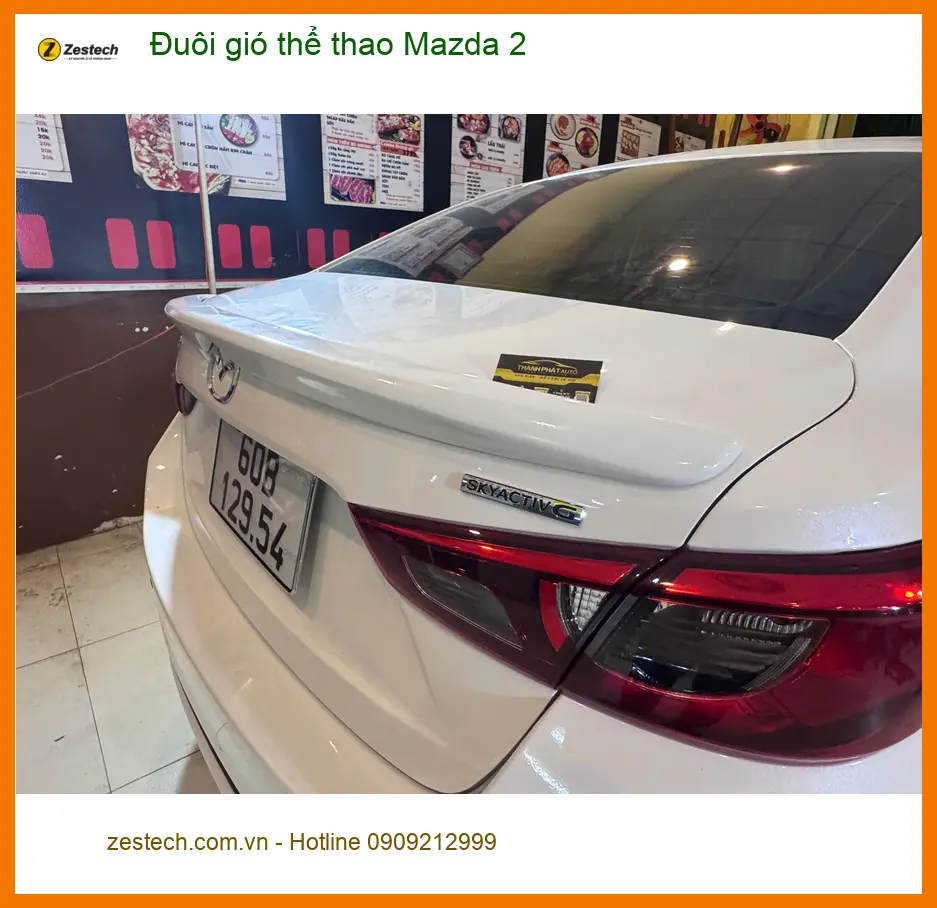 Anh Nhật Long lắp Đuôi gió thể thao Mazda 2 để xe thêm cá tính tại Thủ Đức ảnh thực tế 3