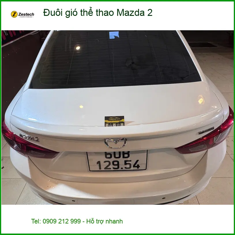 Anh Nhật Long lắp Đuôi gió thể thao Mazda 2 để xe thêm cá tính tại Thủ Đức ảnh thực tế 4