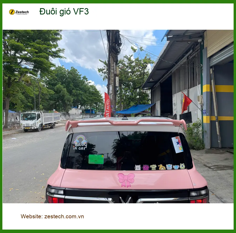 Anh Tài lắp Đuôi gió VinFast VF3 ở Quận 12 giúp xe thể thao, ổn định.