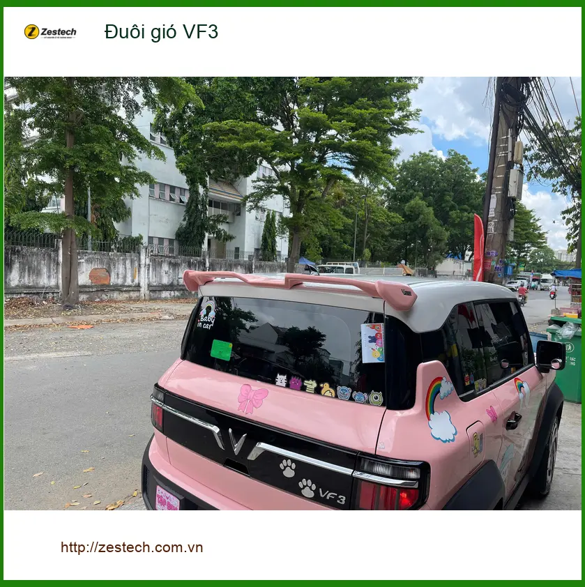 Anh Tài lắp Đuôi gió VinFast VF3 ở Quận 12 giúp xe thể thao, ổn định. ảnh thực tế 2