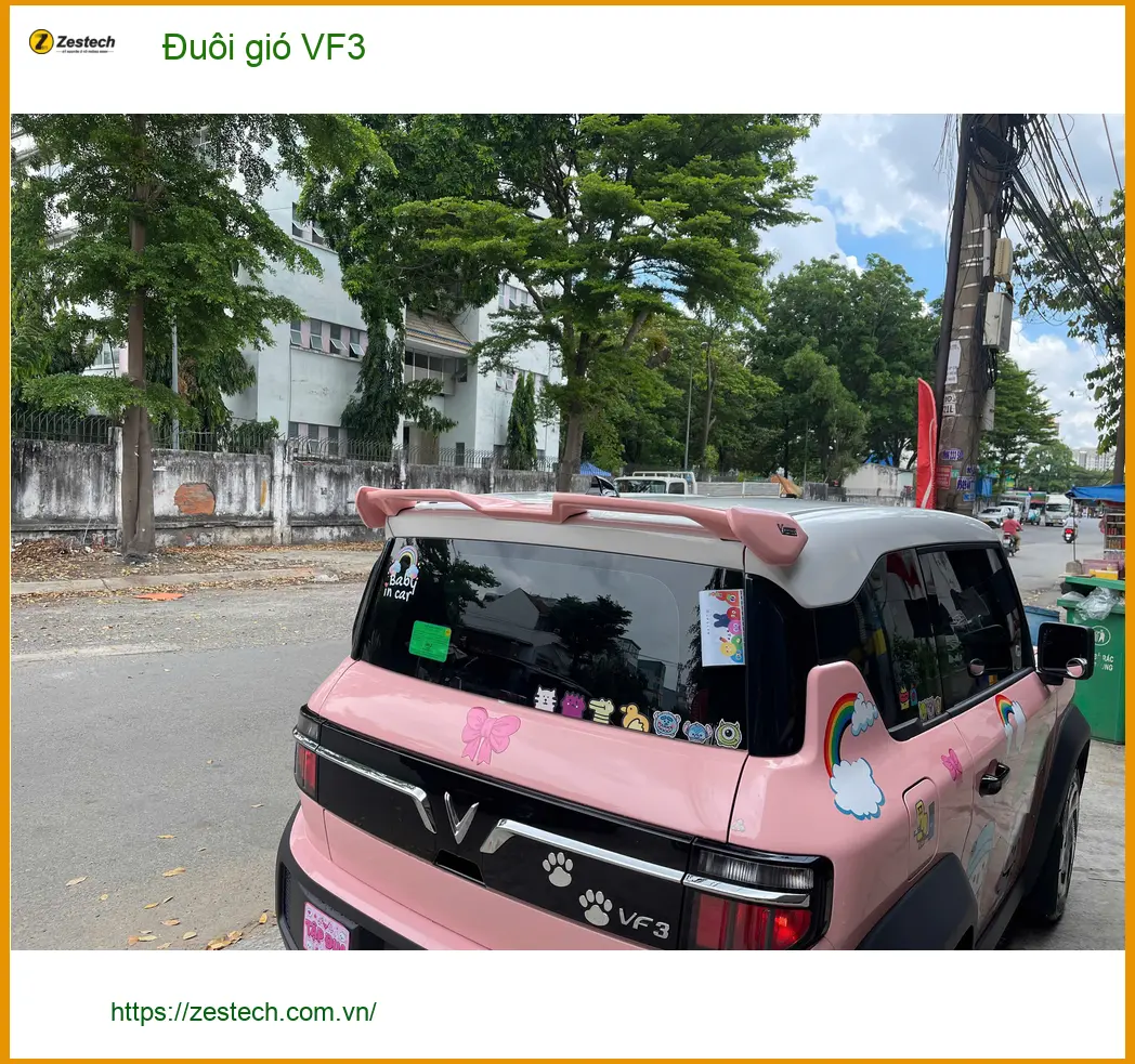 Dịch vụ lắp đuôi gió VF3 chính hãng cho Chị Bích tại Quận 6 để xe thêm thể thao ảnh thực tế 2