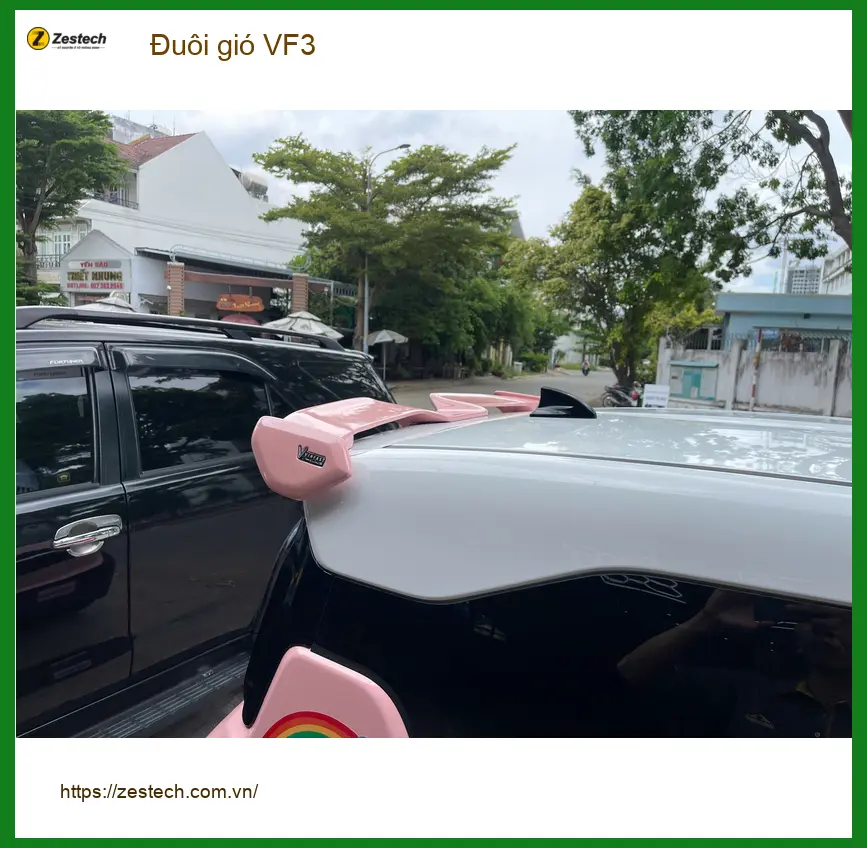 Dịch vụ lắp đuôi gió VF3 chính hãng cho Chị Bích tại Quận 6 để xe thêm thể thao ảnh thực tế 3