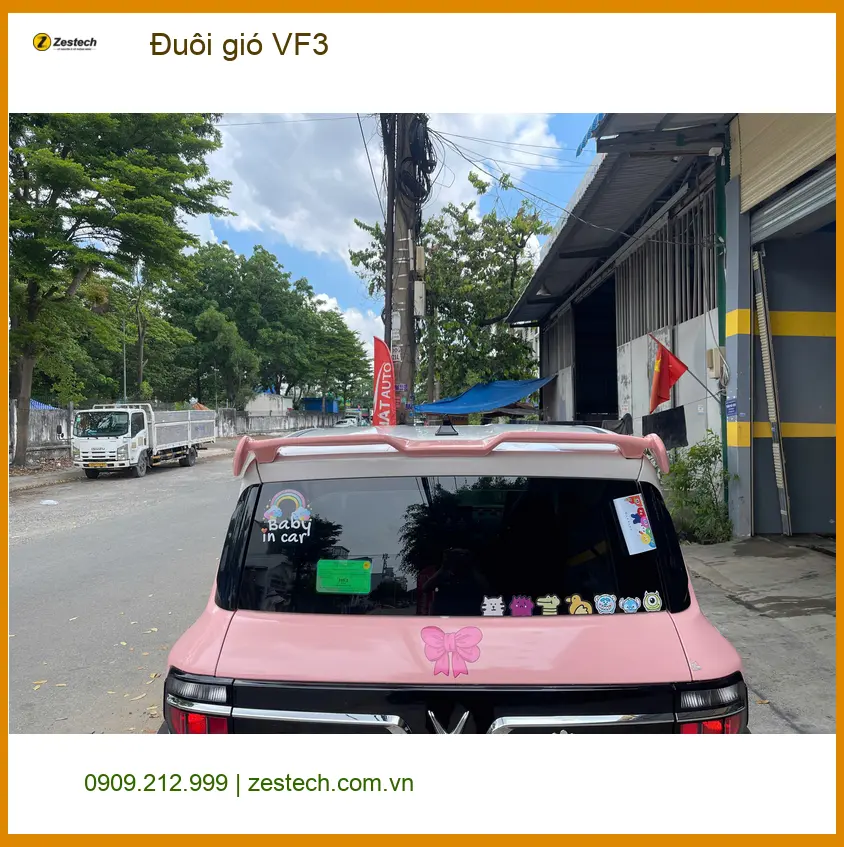 Bác Quang lắp đuôi gió VinFast VF3 tại Quận Nhà Bè để xe trông thể thao hơn ảnh thực tế 2