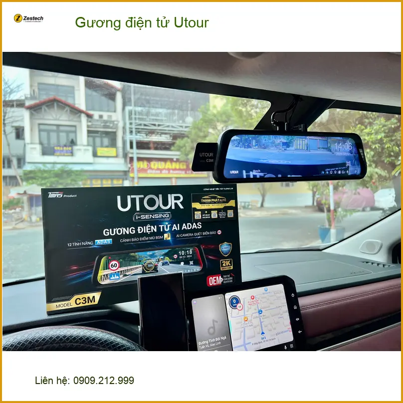 Chú Minh lắp Gương điện tử Utour cho Mazda CX-5 tại Quận 3 để lái xe an toàn hơn