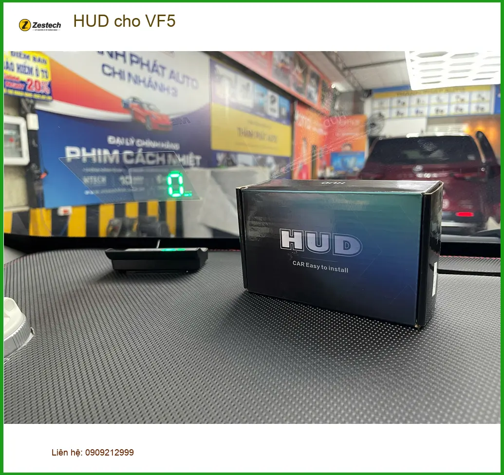 Chị Thảo lắp HUD cho VinFast VF5 tại Quận 12 để lái xe an toàn hơn ảnh thực tế 2