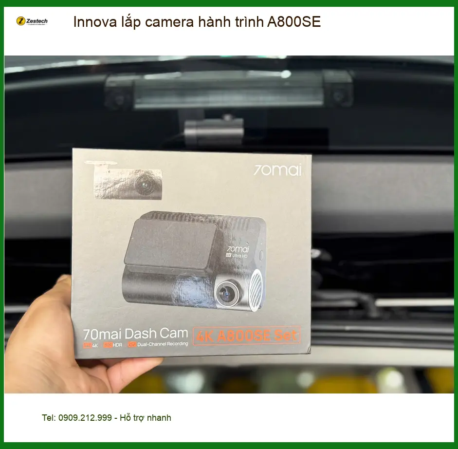 Chú Bảo Innova lắp camera hành trình A800SE Quận Bình Thạnh để yên tâm di chuyển xa