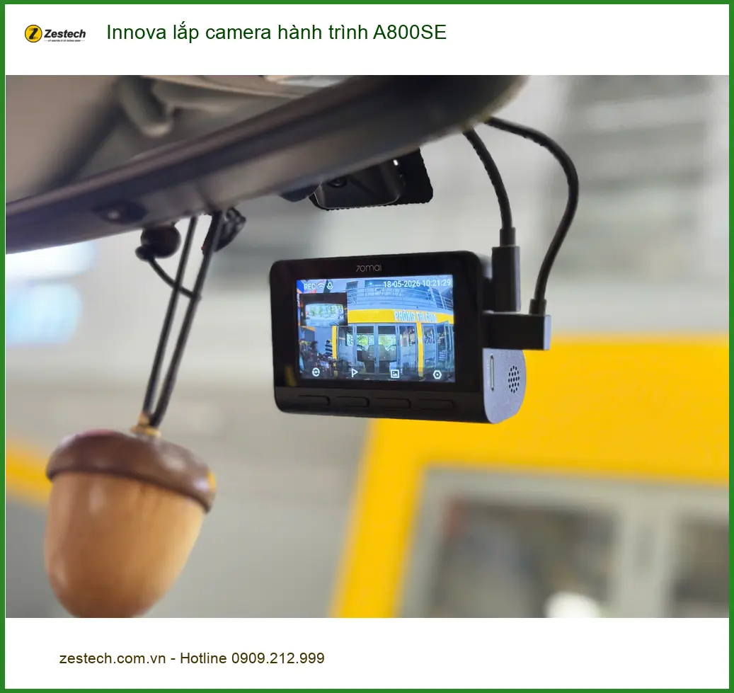 Anh Quang lắp camera hành trình A800SE Innova tại Quận Bình Tân để lái xe an toàn ảnh thực tế 3