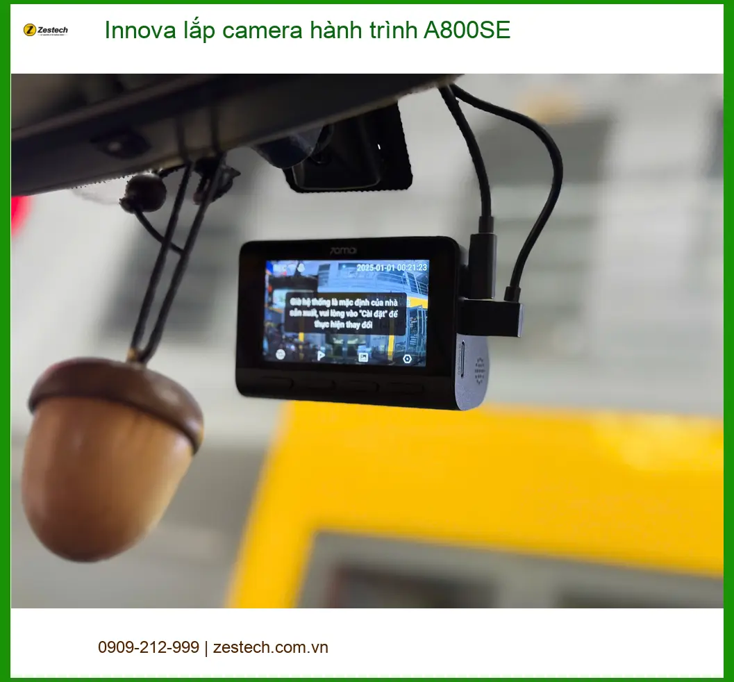 Chú Bảo Innova lắp camera hành trình A800SE Quận Bình Thạnh để yên tâm di chuyển xa ảnh thực tế 3
