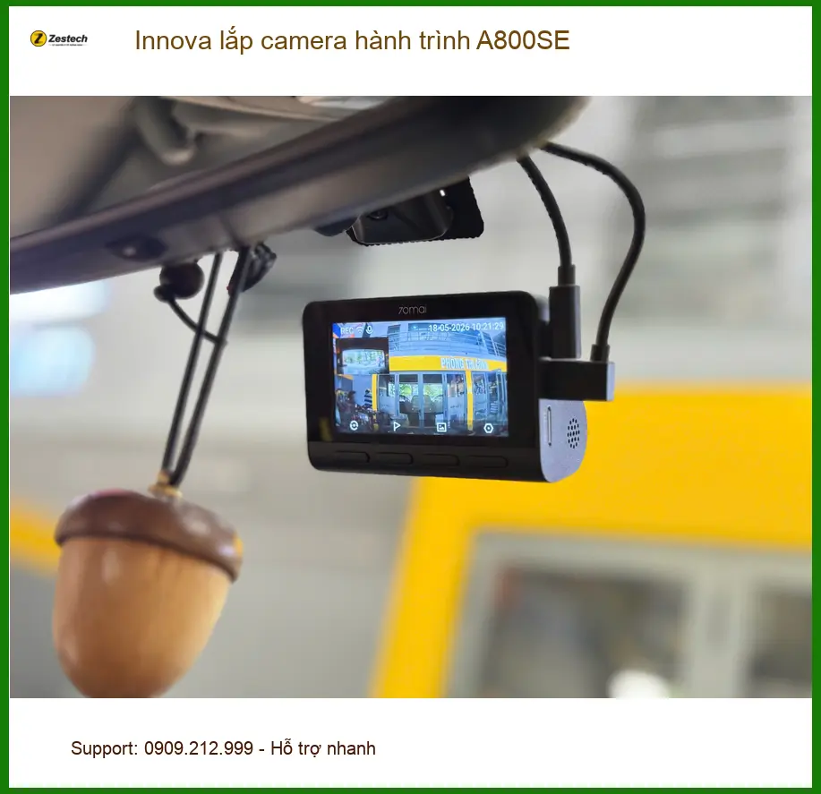 Chú Bảo Innova lắp camera hành trình A800SE Quận Bình Thạnh để yên tâm di chuyển xa ảnh thực tế 4
