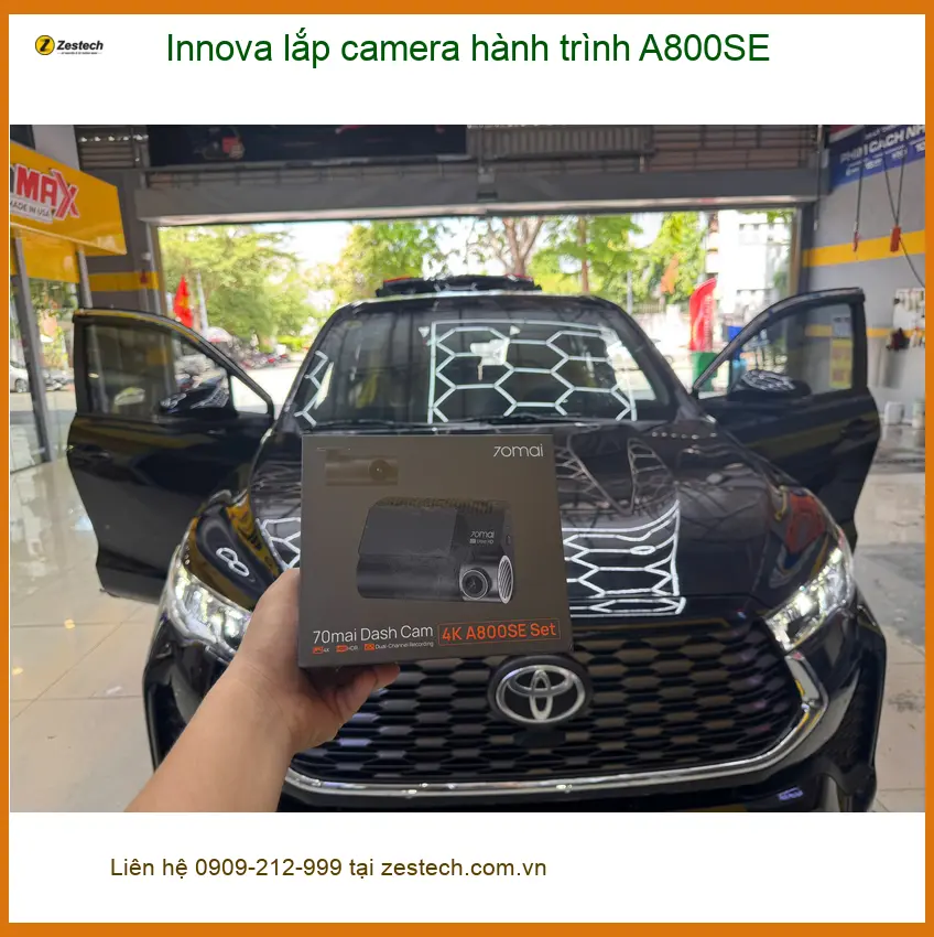 Anh Tùng lắp camera hành trình A800SE cho Innova tại Quận Tân Phú ảnh thực tế 3
