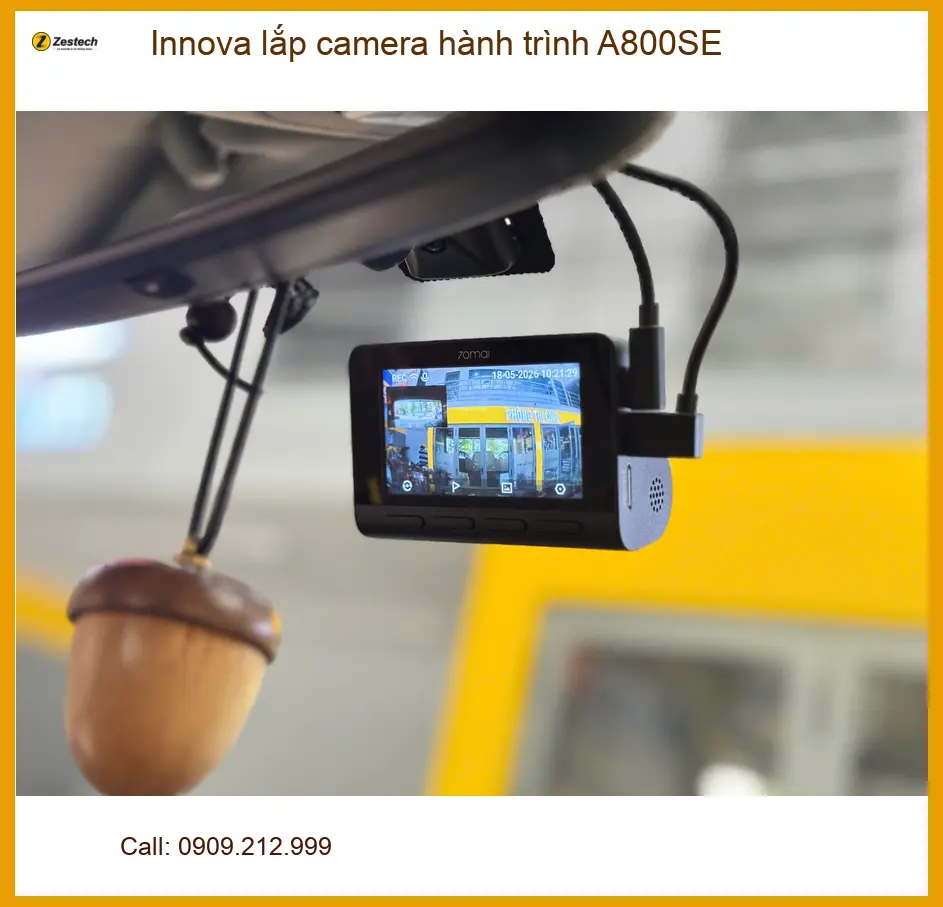 Chị Yến lắp camera hành trình A800SE cho Innova tại Bình Chánh ghi lại bằng chứng