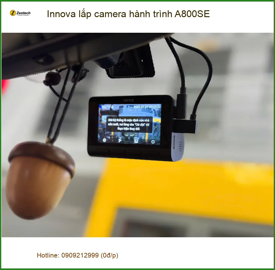 Chị Yến lắp camera hành trình A800SE cho Innova tại Bình Chánh ghi lại bằng chứng ảnh thực tế 2