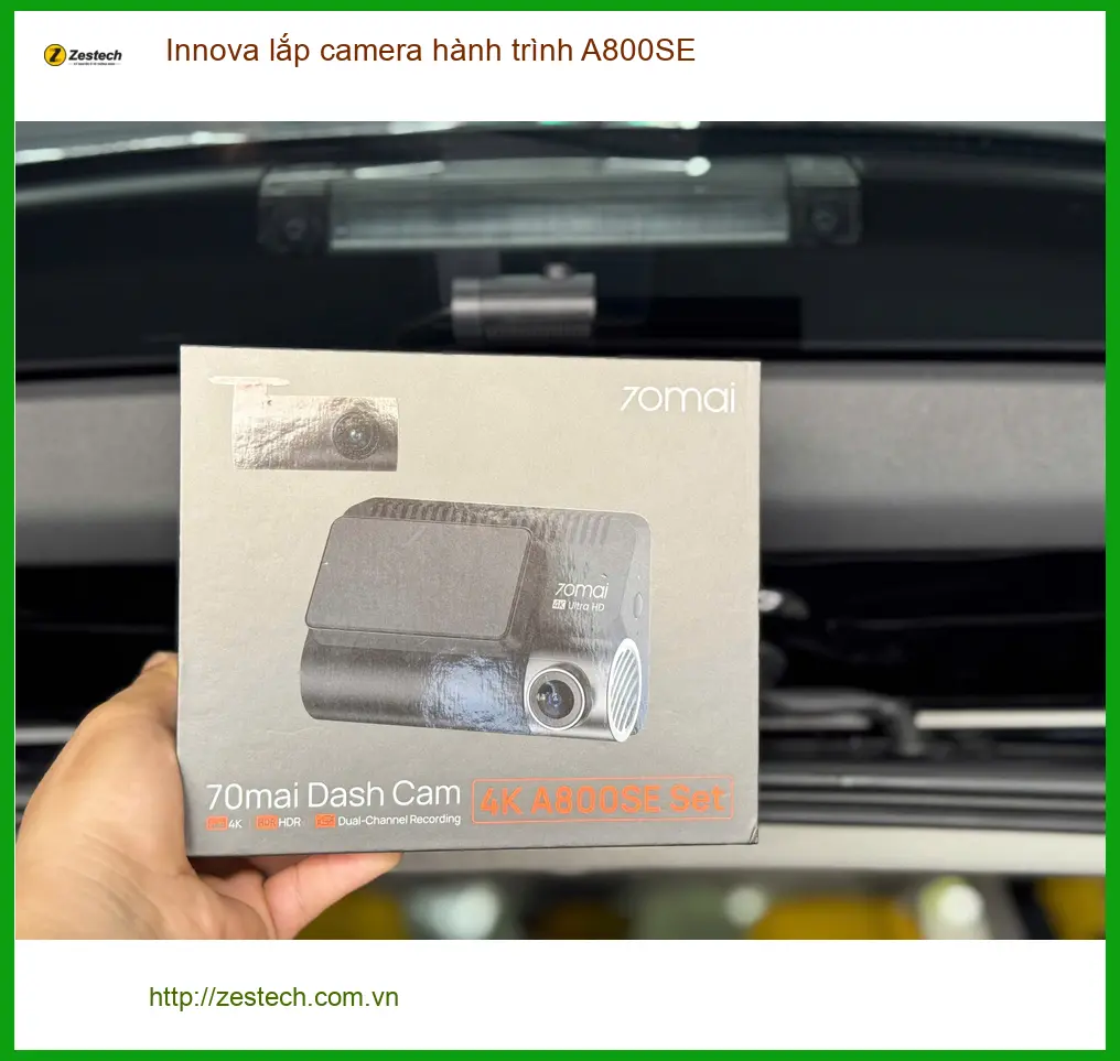 Chú Minh lắp camera A800SE cho Innova tại Quận 6 để an tâm trên mọi nẻo đường