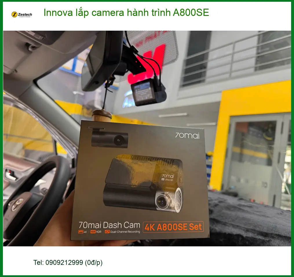 Chú Minh lắp camera A800SE cho Innova tại Quận 6 để an tâm trên mọi nẻo đường ảnh thực tế 2