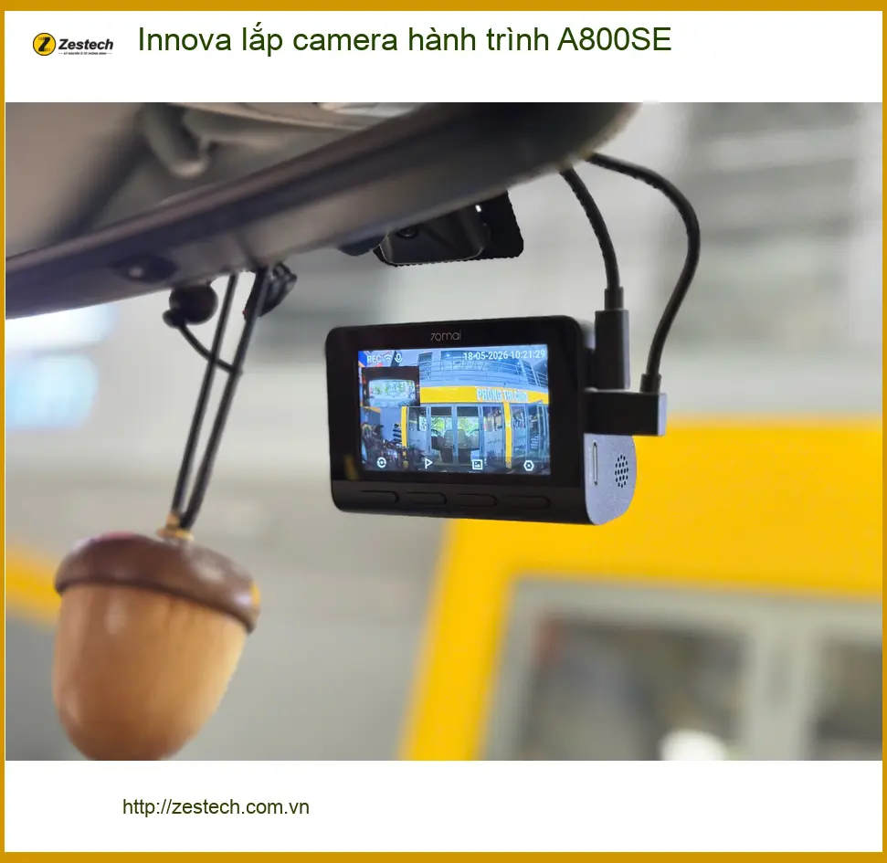 Anh Vĩnh lắp camera hành trình A800SE cho Innova tại Hóc Môn ảnh thực tế 2
