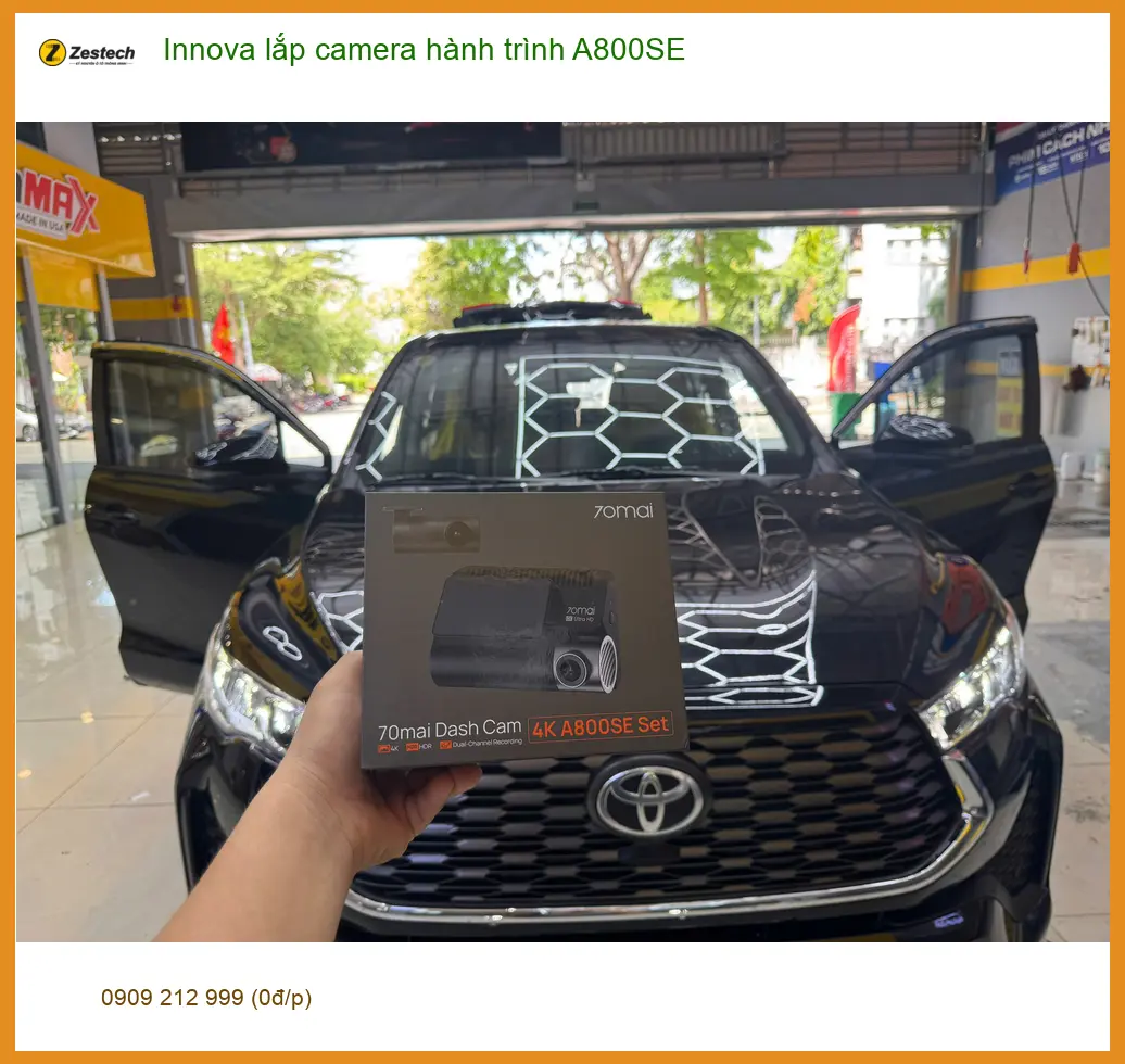 Anh Vĩnh lắp camera hành trình A800SE cho Innova tại Hóc Môn ảnh thực tế 3