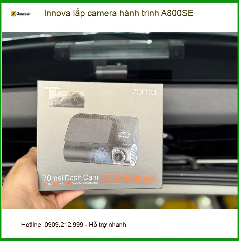 Anh Huy lắp camera hành trình A800SE cho Innova tại Quận Gò Vấp ảnh thực tế 4