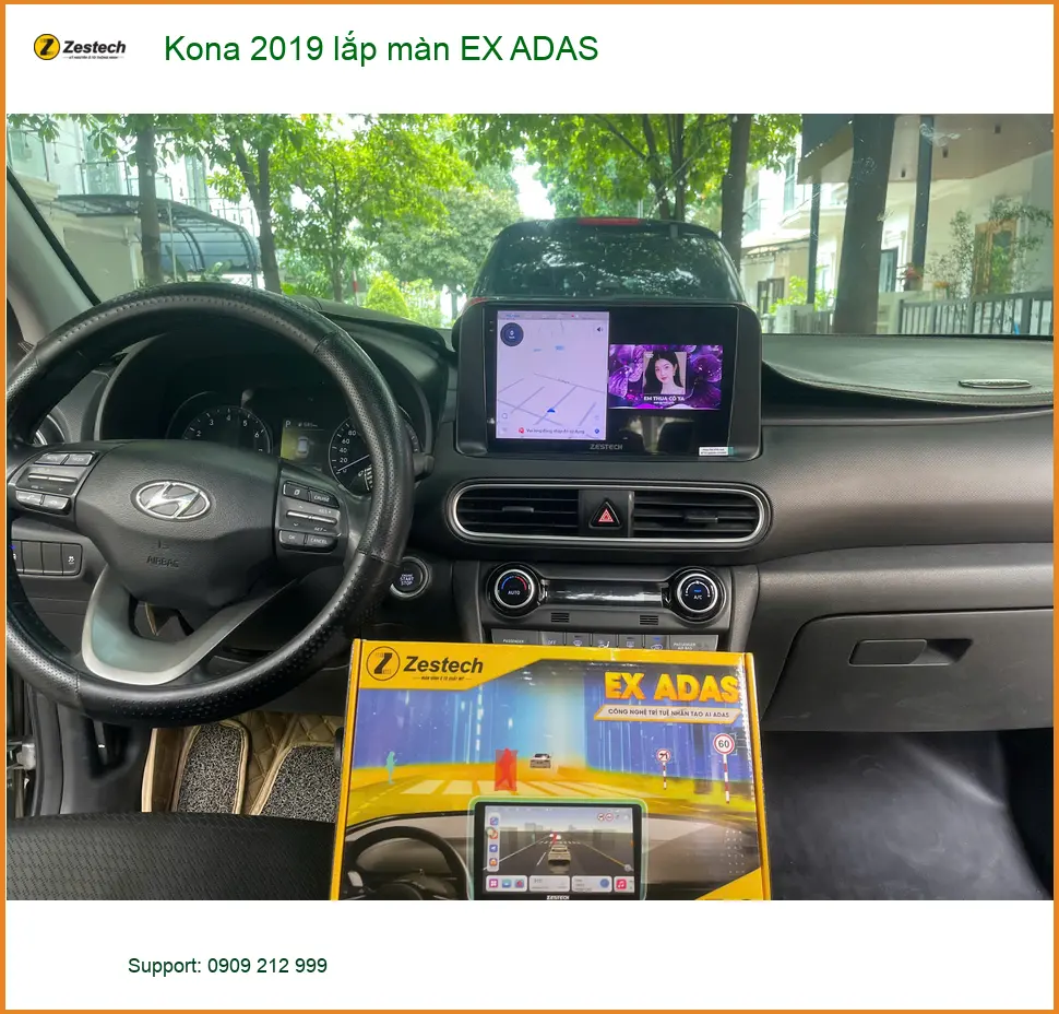Anh Thắng lắp màn EX ADAS Kona 2019 Quận 4 nâng tầm tiện nghi ảnh thực tế 2