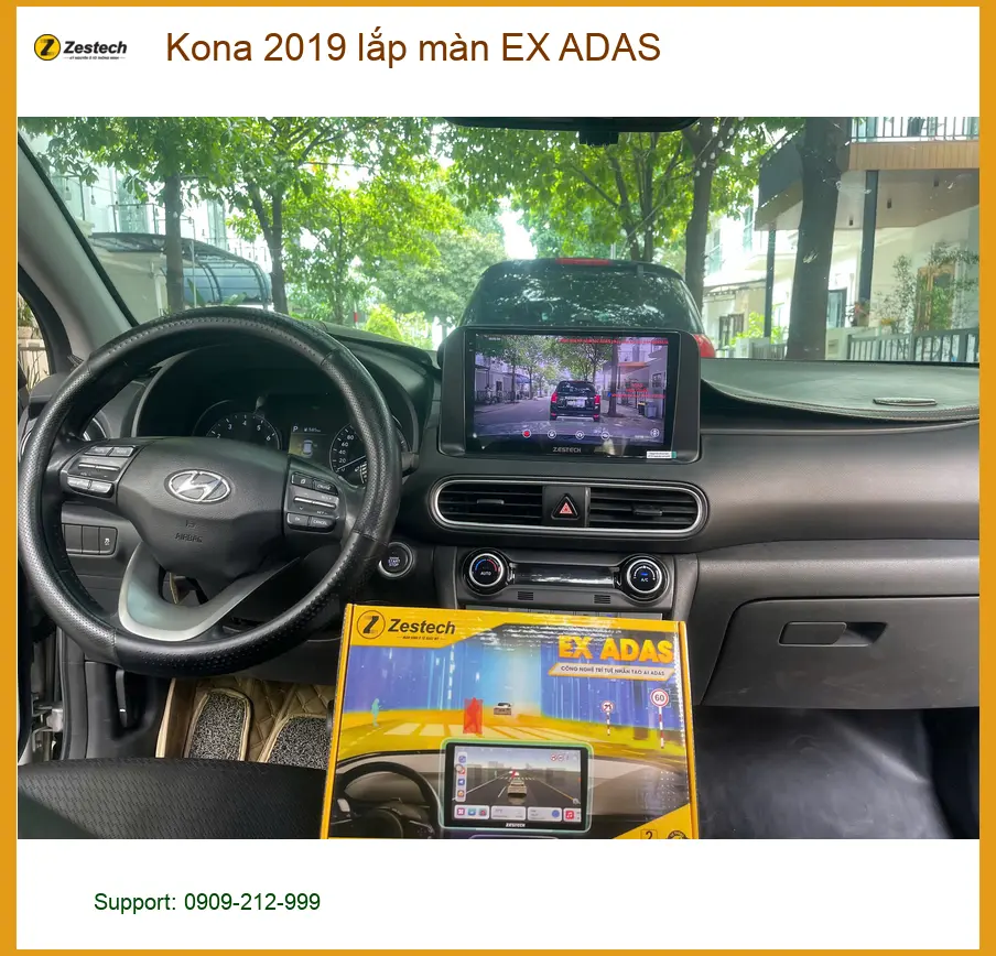 Anh Thắng lắp màn EX ADAS Kona 2019 Quận 4 nâng tầm tiện nghi ảnh thực tế 3