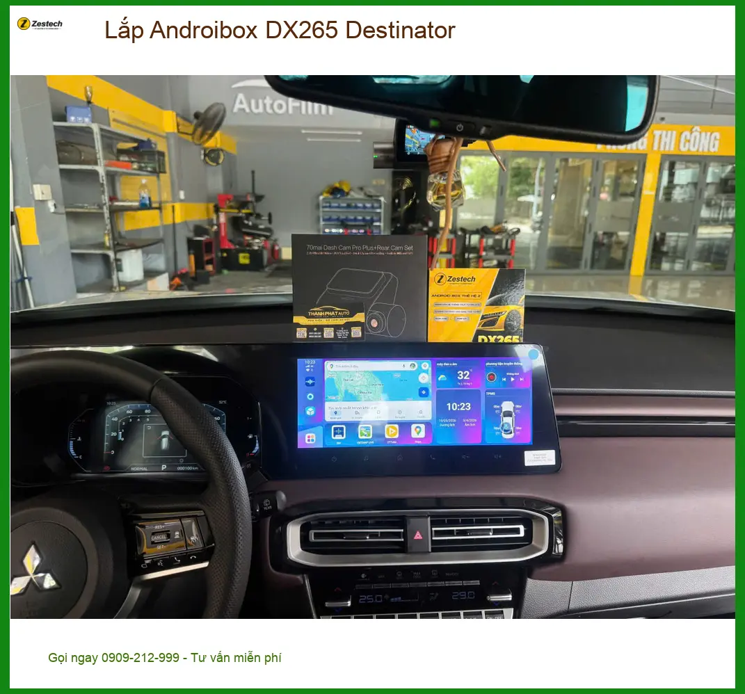 Chị Huyền lắp Androibox DX265 Destinator cho Xpander Quận 4 dùng tiện ích mới