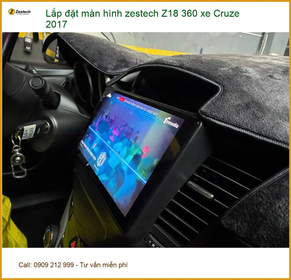 Anh Khải lắp màn hình Zestech Z18 360 cho Cruze 2017 tại Thủ Đức ảnh thực tế 4