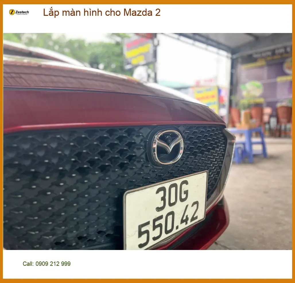 Anh Minh lắp màn hình cho Mazda 2 tại Bình Chánh để tiện xem bản đồ và giải trí trên đường ảnh thực tế 4