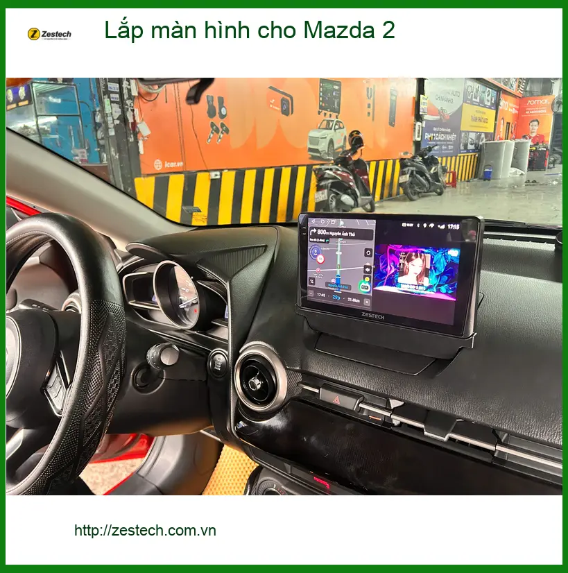 Anh Trung lắp màn hình cho Mazda 2 tại Quận Bình Tân để xem dẫn đường tiện lợi hơn ảnh thực tế 2