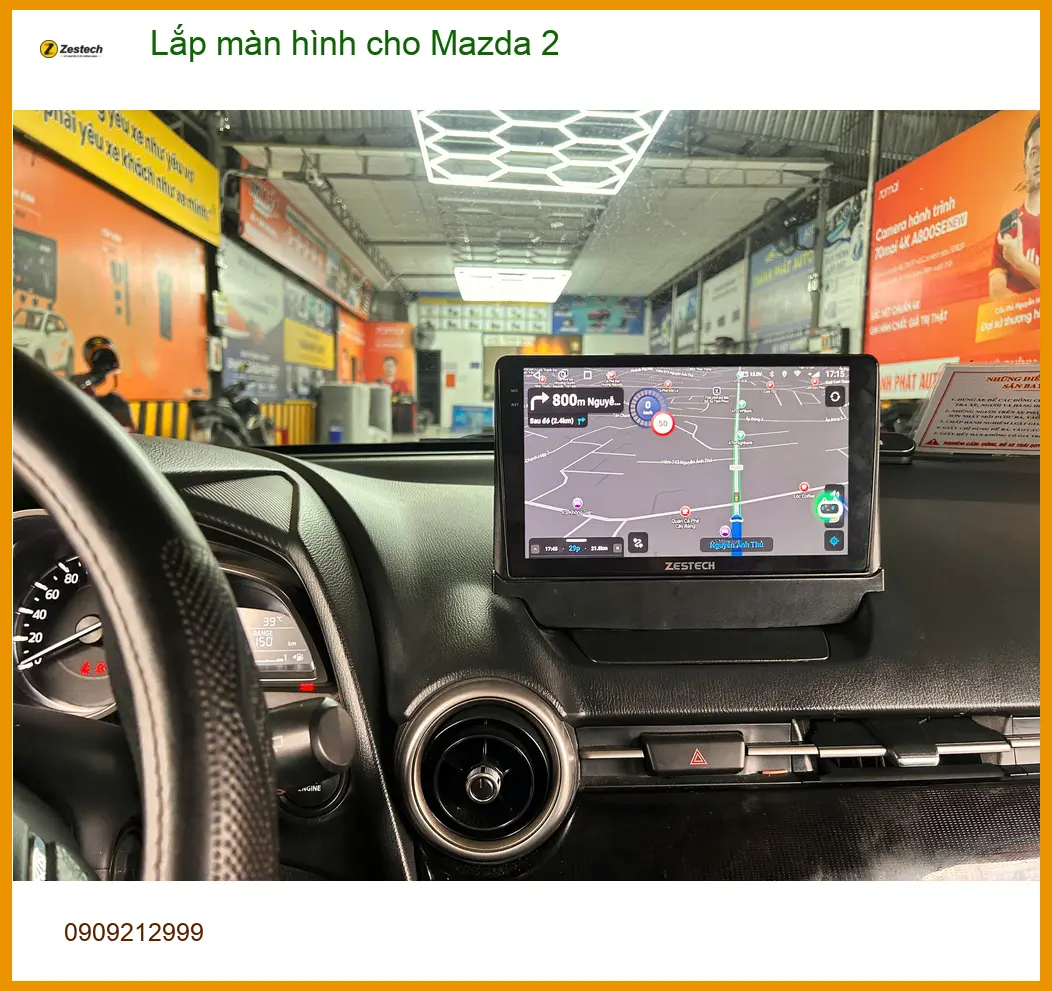 Anh Trung lắp màn hình cho Mazda 2 tại Quận Bình Tân để xem dẫn đường tiện lợi hơn ảnh thực tế 3