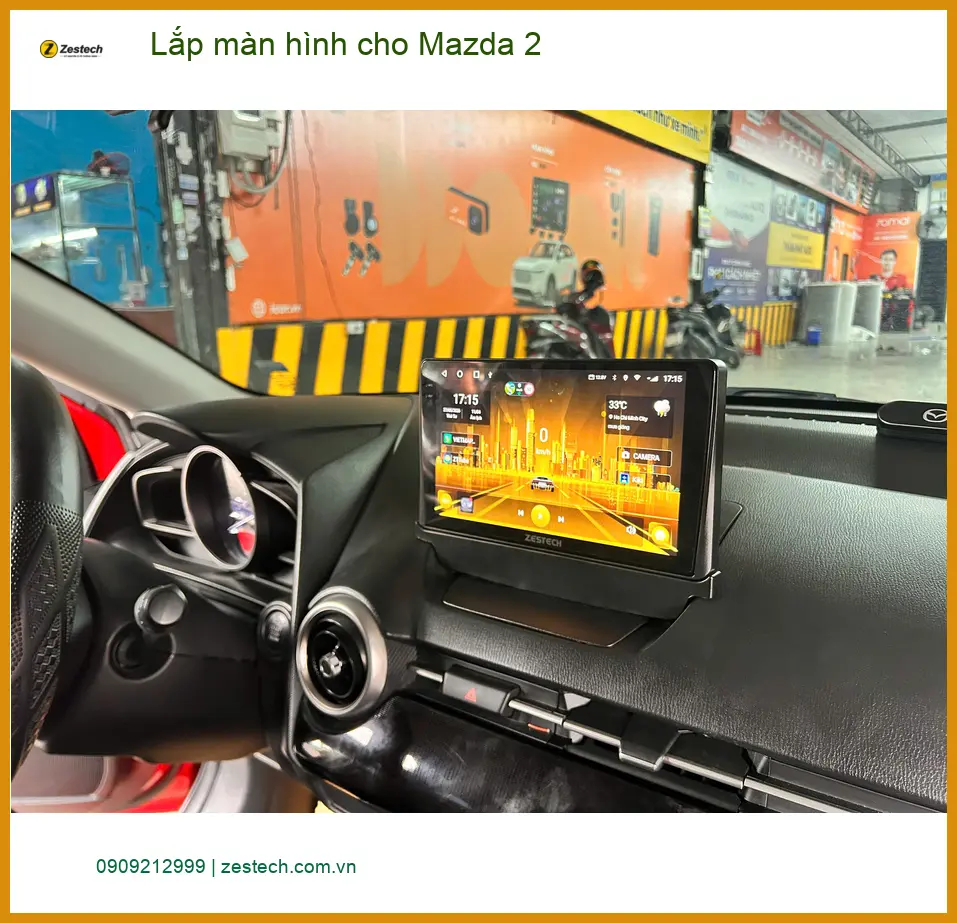 Anh Trung lắp màn hình cho Mazda 2 tại Quận Bình Tân để xem dẫn đường tiện lợi hơn ảnh thực tế 4