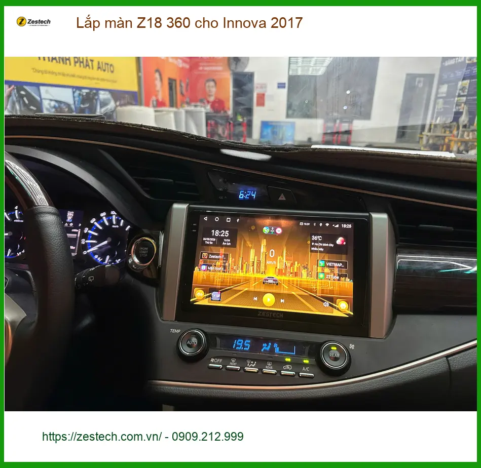 Anh Minh Innova 2017 lắp màn Z18 360 tại Quận 2 để an tâm hơn khi lùi xe ảnh thực tế 3