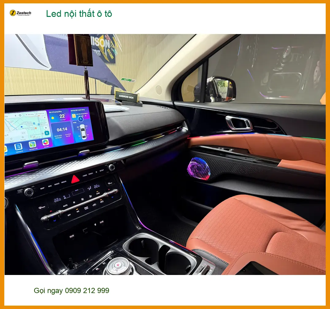 Anh Minh lắp Led nội thất ô tô cho Mitsubishi Attrage tại Quận 5 để cabin thêm sang ảnh thực tế 3