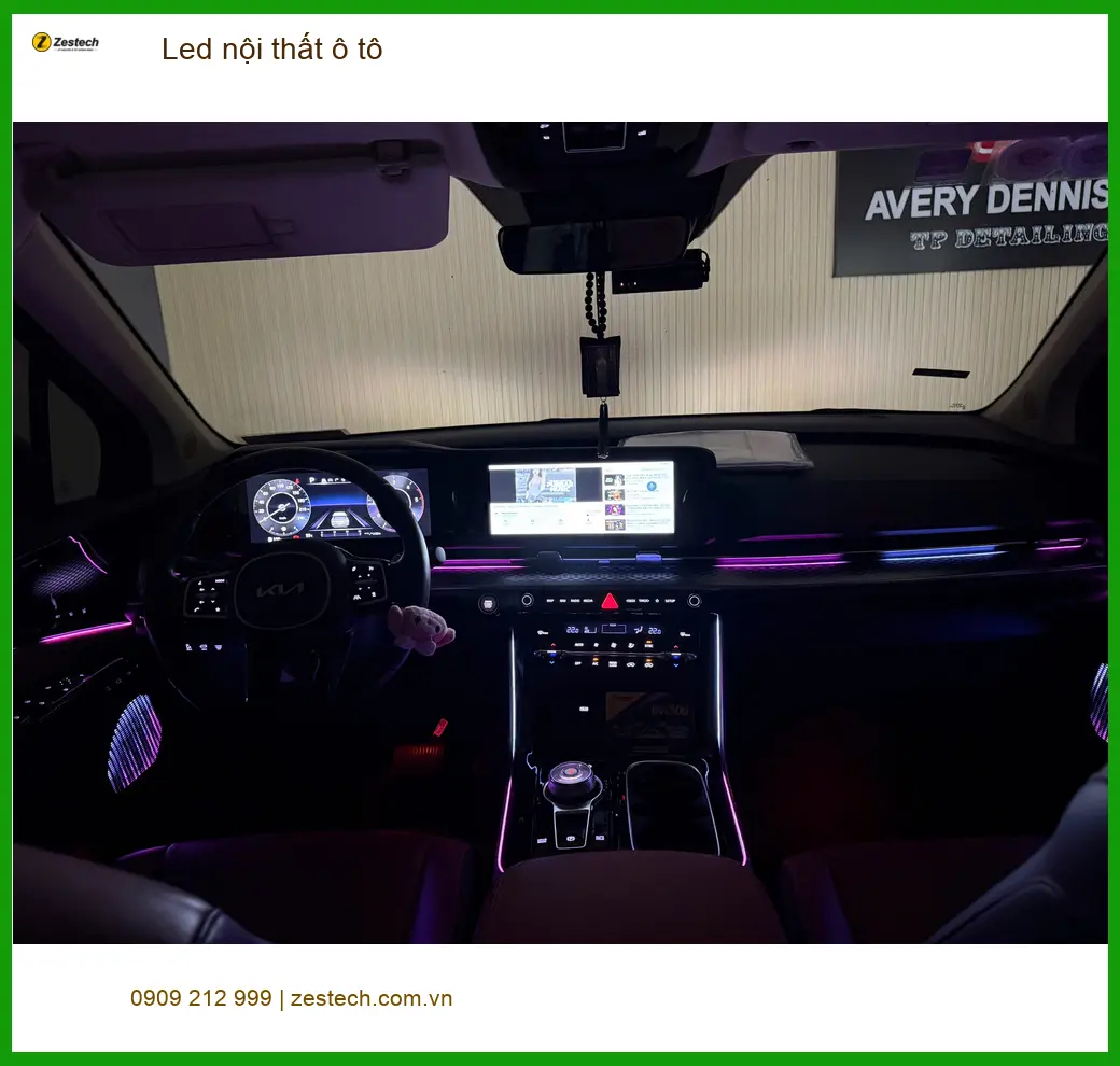 Anh Quang lắp Led nội thất ô tô cho Hyundai Accent ở Quận Tân Bình
