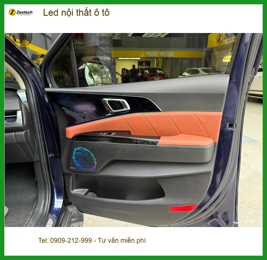 Chị Mai lắp Led nội thất ô tô cho Kia Sorento tại Phú Nhuận để xe sang trọng hơn ảnh thực tế 3