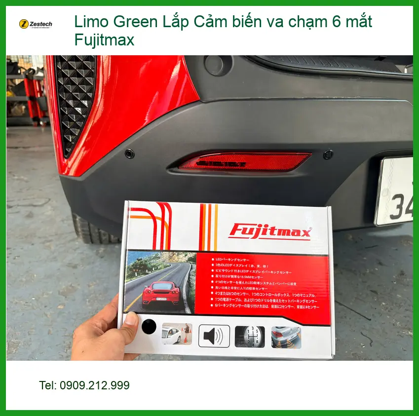 Anh Bình An Lắp Cảm biến va chạm 6 mắt Fujitmax xe Limo Green Phú Nhuận