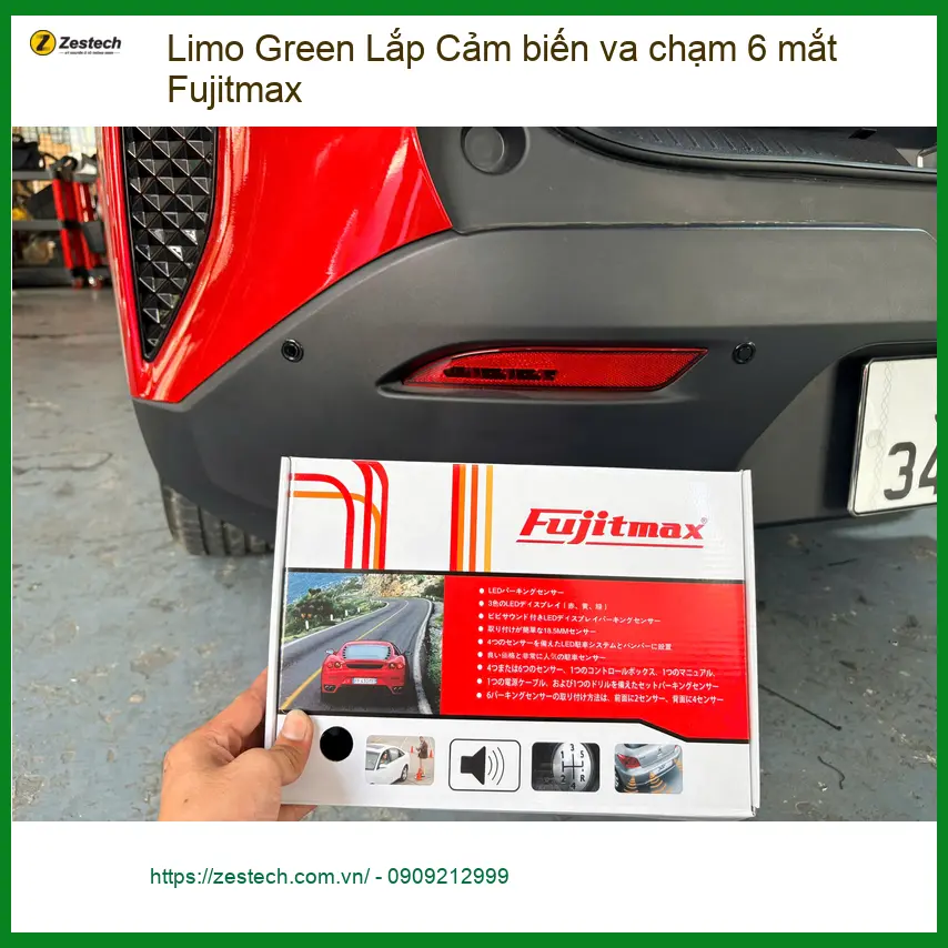 Anh Long lắp cảm biến va chạm 6 mắt Fujitmax cho VinFast Lux A2.0 tại Quận Tân Phú để an tâm đỗ xe. ảnh thực tế 3
