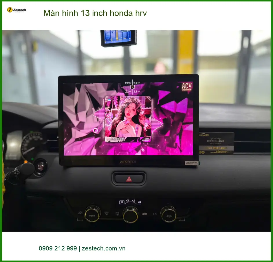 Chú Tùng lắp màn hình 13 inch Honda HR-V tại Quận 2 để dễ dàng điều khiển hơn ảnh thực tế 4