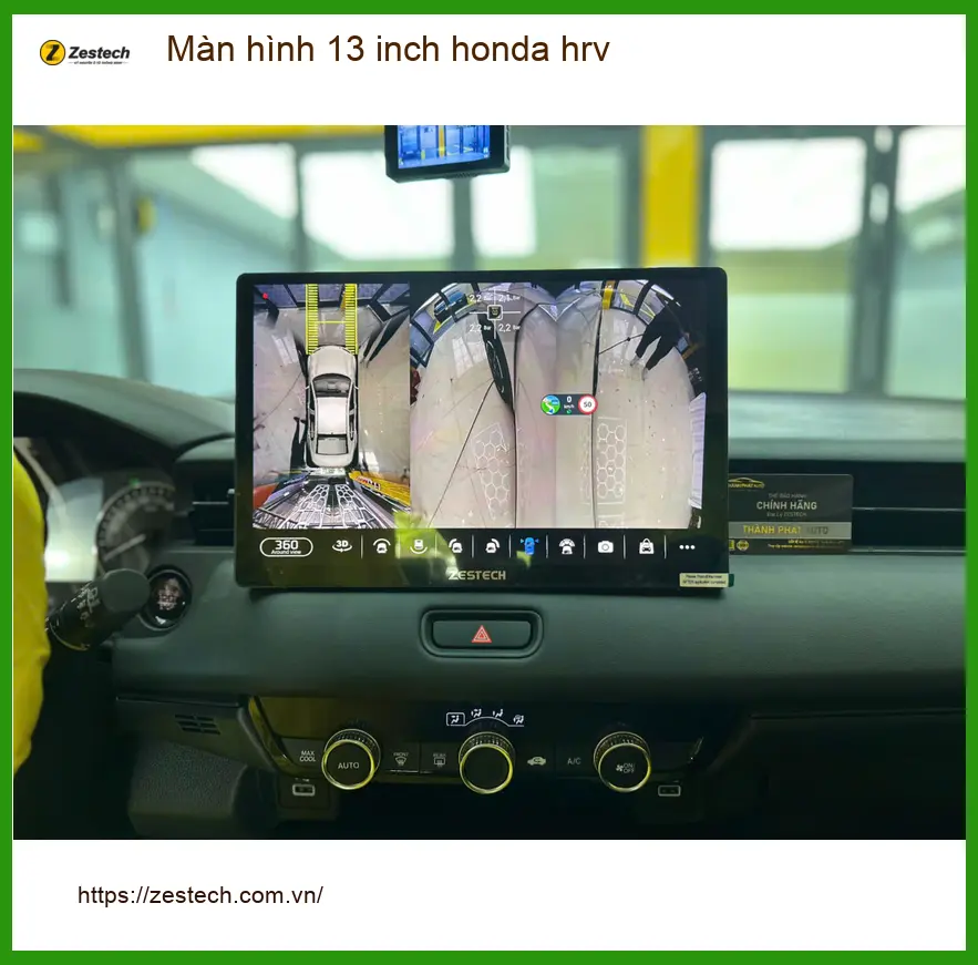 Chị Thảo lắp màn hình 13 inch Honda HR-V tại Quận 12 để tiện theo dõi bản đồ ảnh thực tế 4