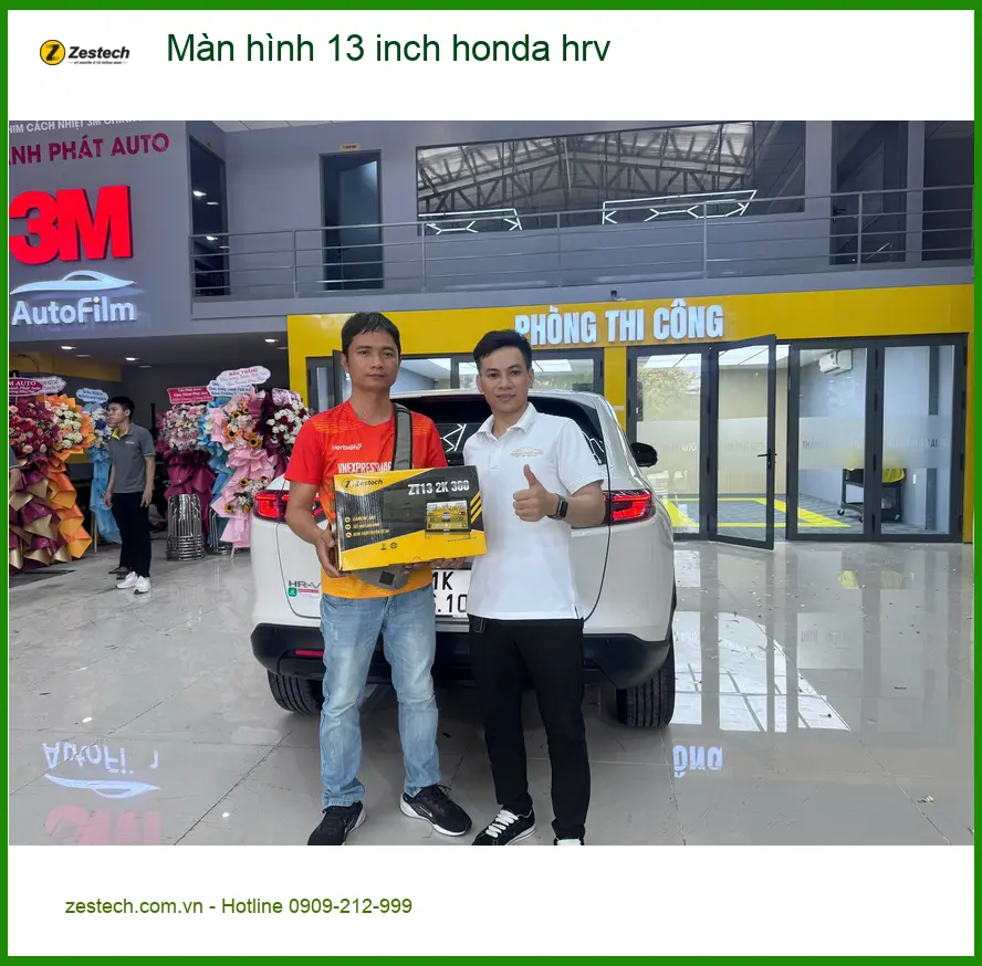 Chị Thảo lắp màn hình 13 inch Honda HR-V tại Quận 12 để tiện theo dõi bản đồ ảnh thực tế 5