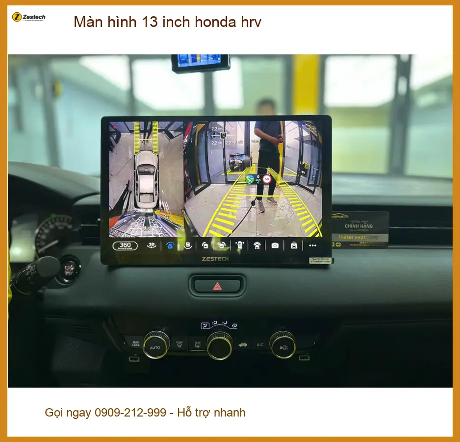 Chị Mai lắp màn hình 13 inch Honda HR-V Quận Tân Phú để trải nghiệm giải trí tuyệt vời