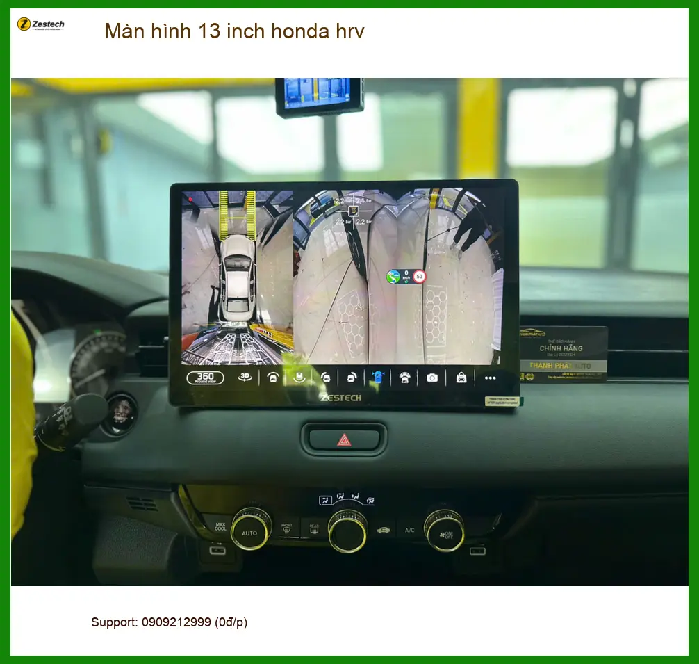 Chị Mai lắp màn hình 13 inch Honda HR-V Quận Tân Phú để trải nghiệm giải trí tuyệt vời ảnh thực tế 3
