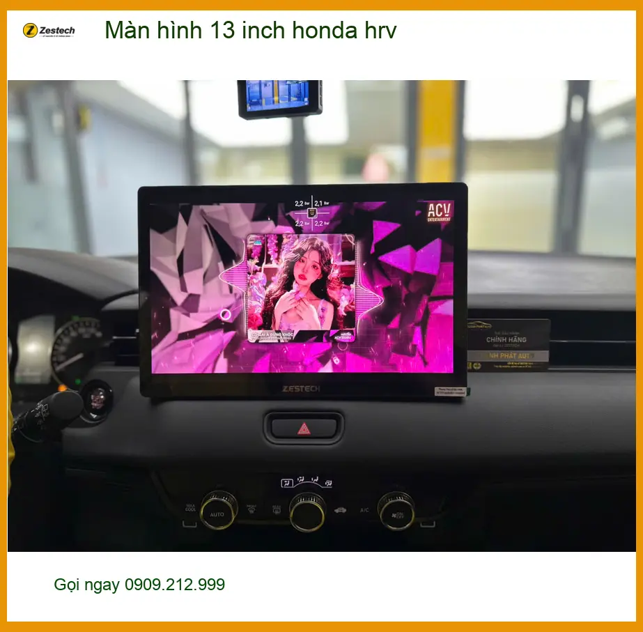 Anh Minh nâng cấp màn hình 13 inch cho Honda HR-V tại Quận 10 vì màn zin quá nhỏ ảnh thực tế 5